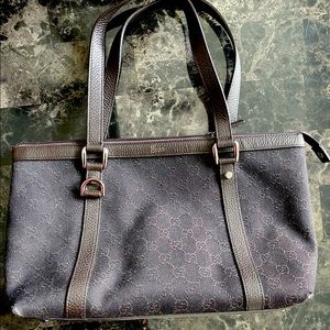 Authentic Gucci Gg Pattern Tote Bag Handbag Canvas Brown 268640 Women’s.